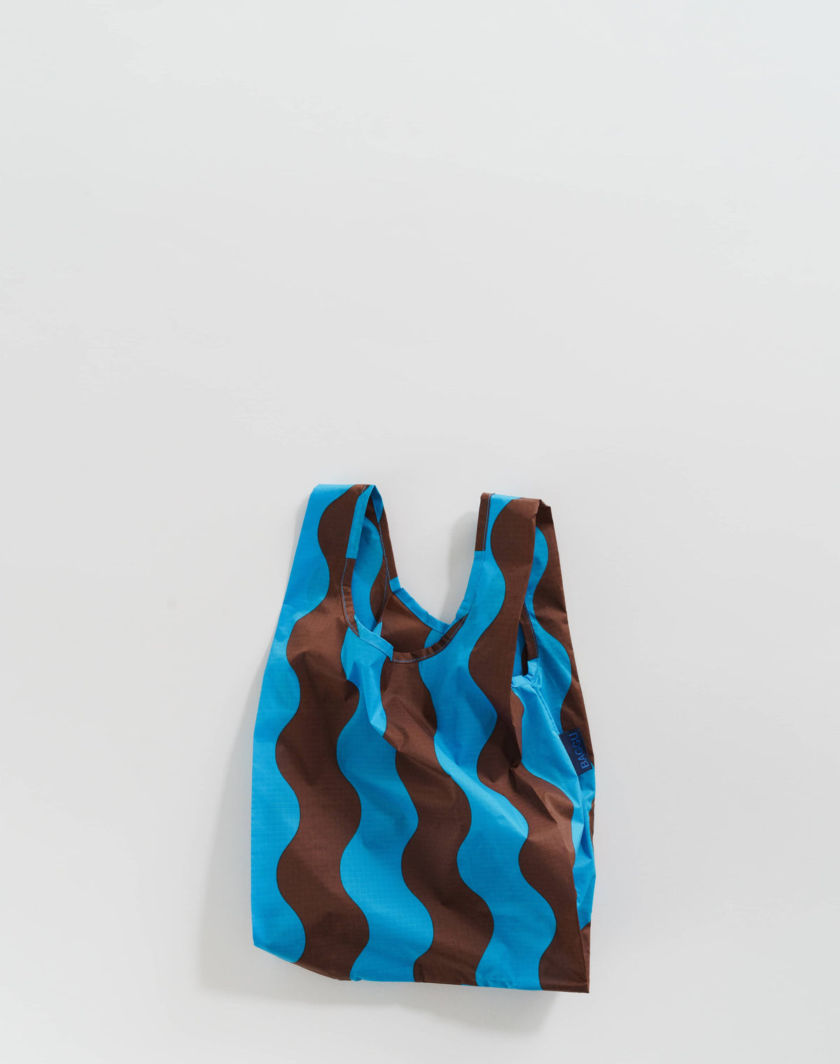 Baby Baggu - Teal and Brown Wavy Stripe