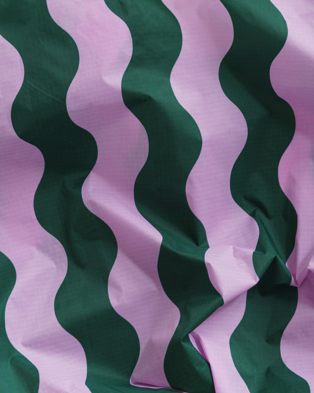 Big Baggu - Pink and Green Wavy Stripe