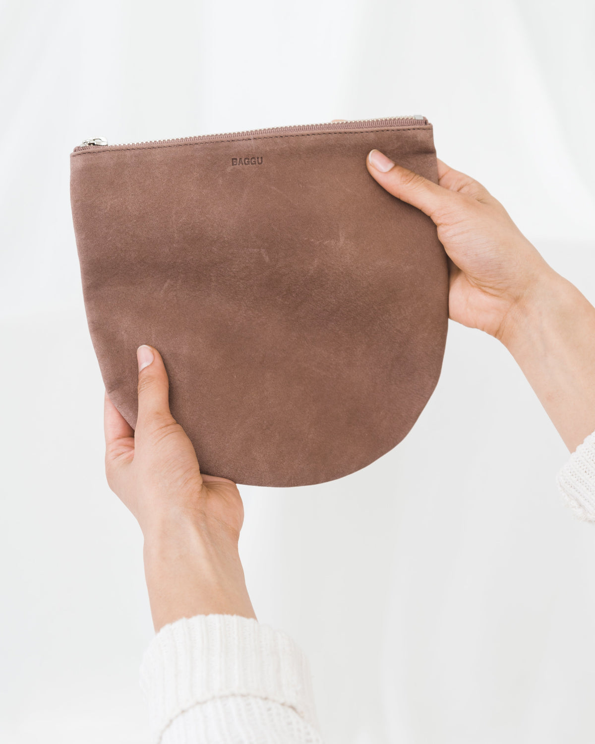 Large U Pouch - Taro Nubuck