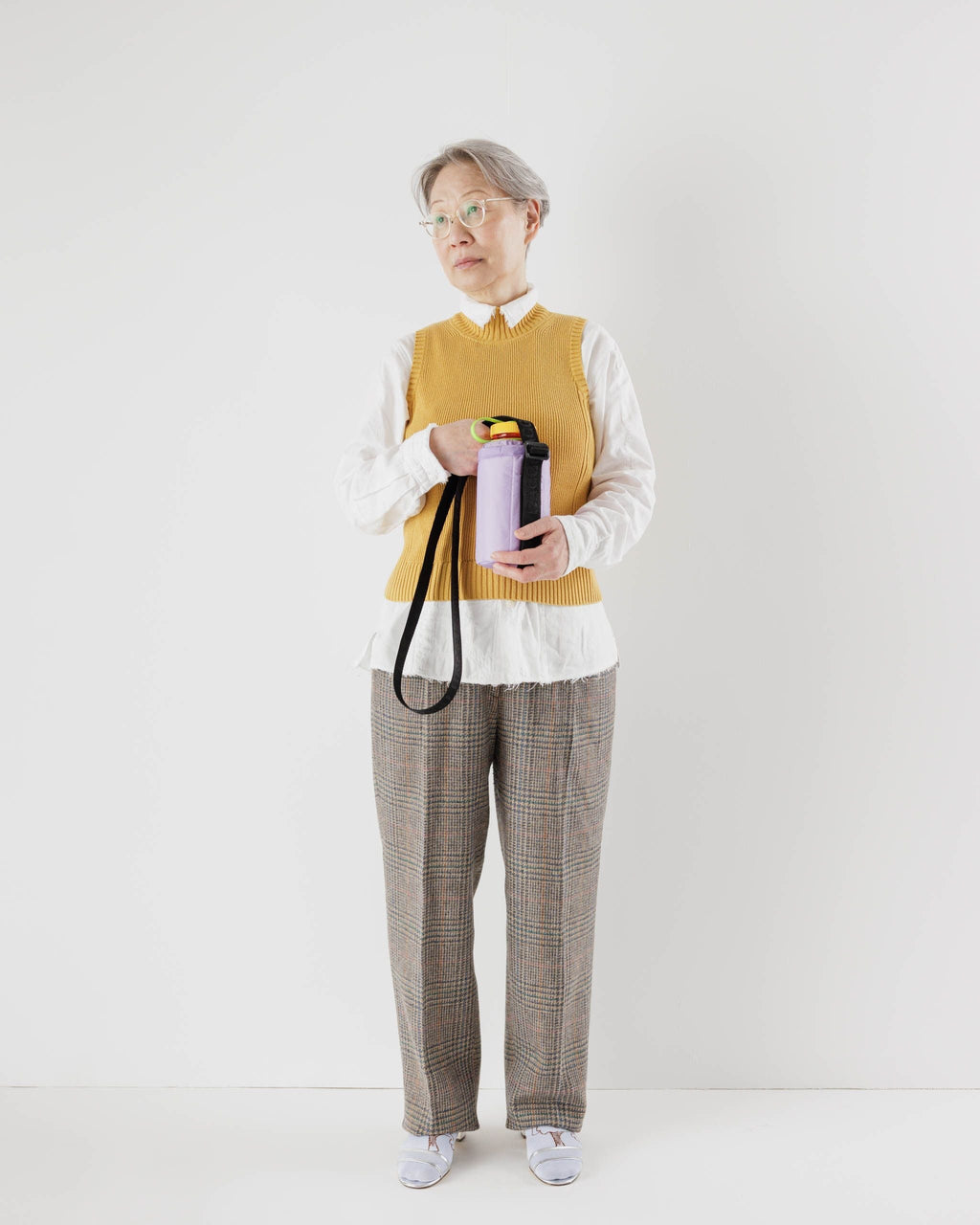 Puffy Water Bottle Sling - Dusty Lilac