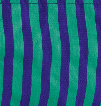 Puffy Earbuds Case - Stripe Cobalt-and-jade