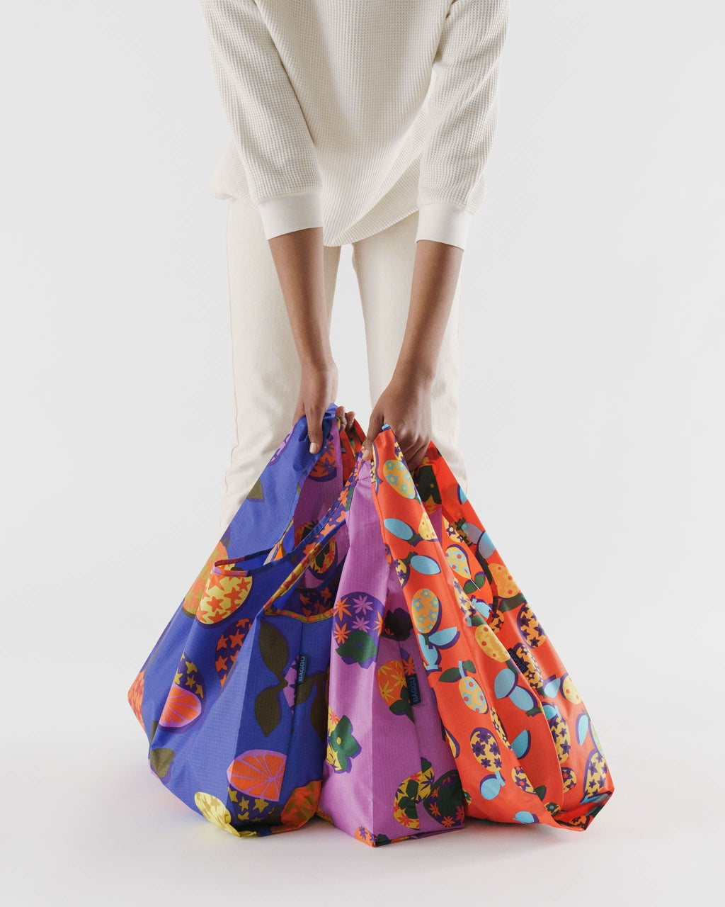 Standard Baggu Set of 3 - Collaged Fruit