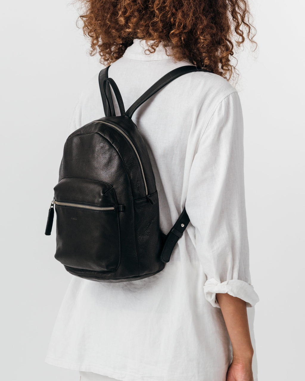 Leather Backpack - Black