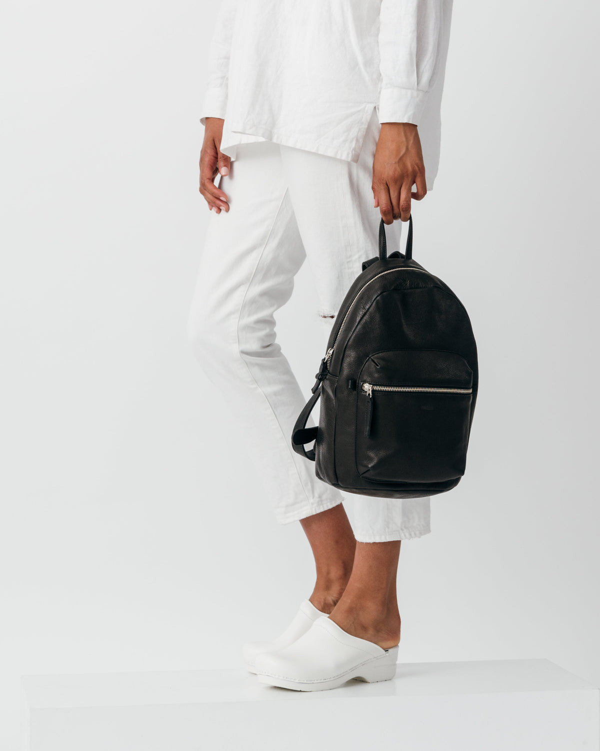 Leather Backpack - Black