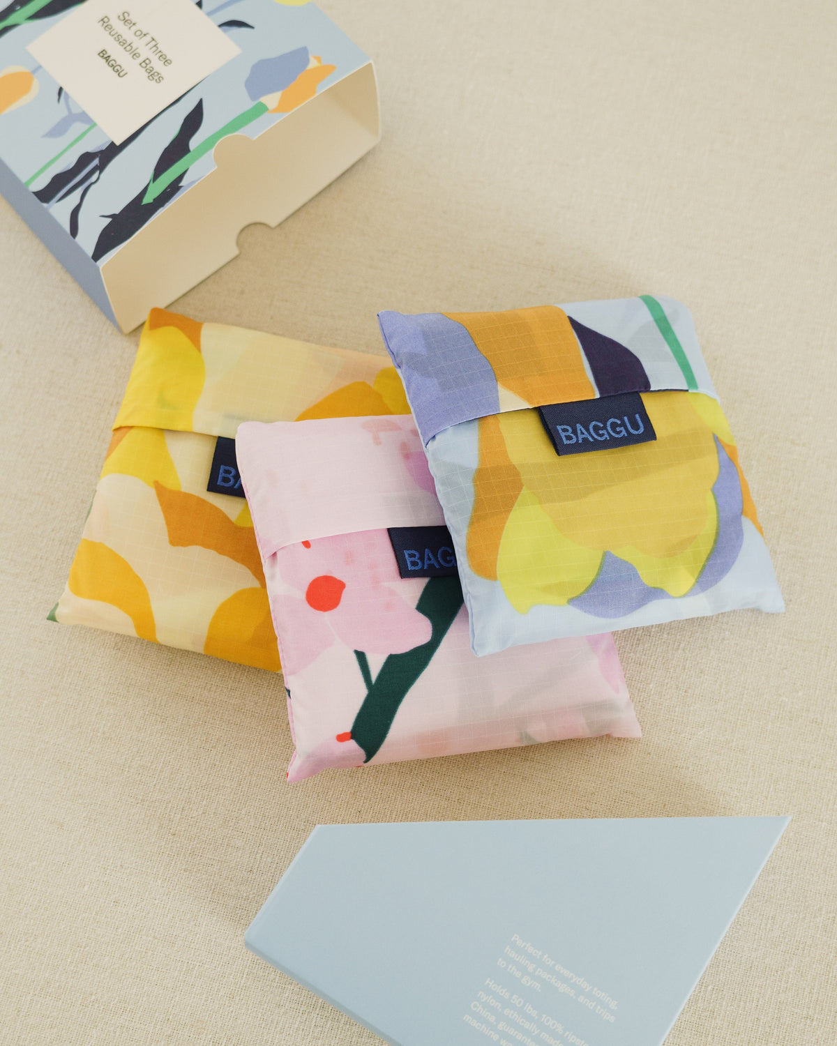 Standard Baggu Set of 3 - Spring Flowers