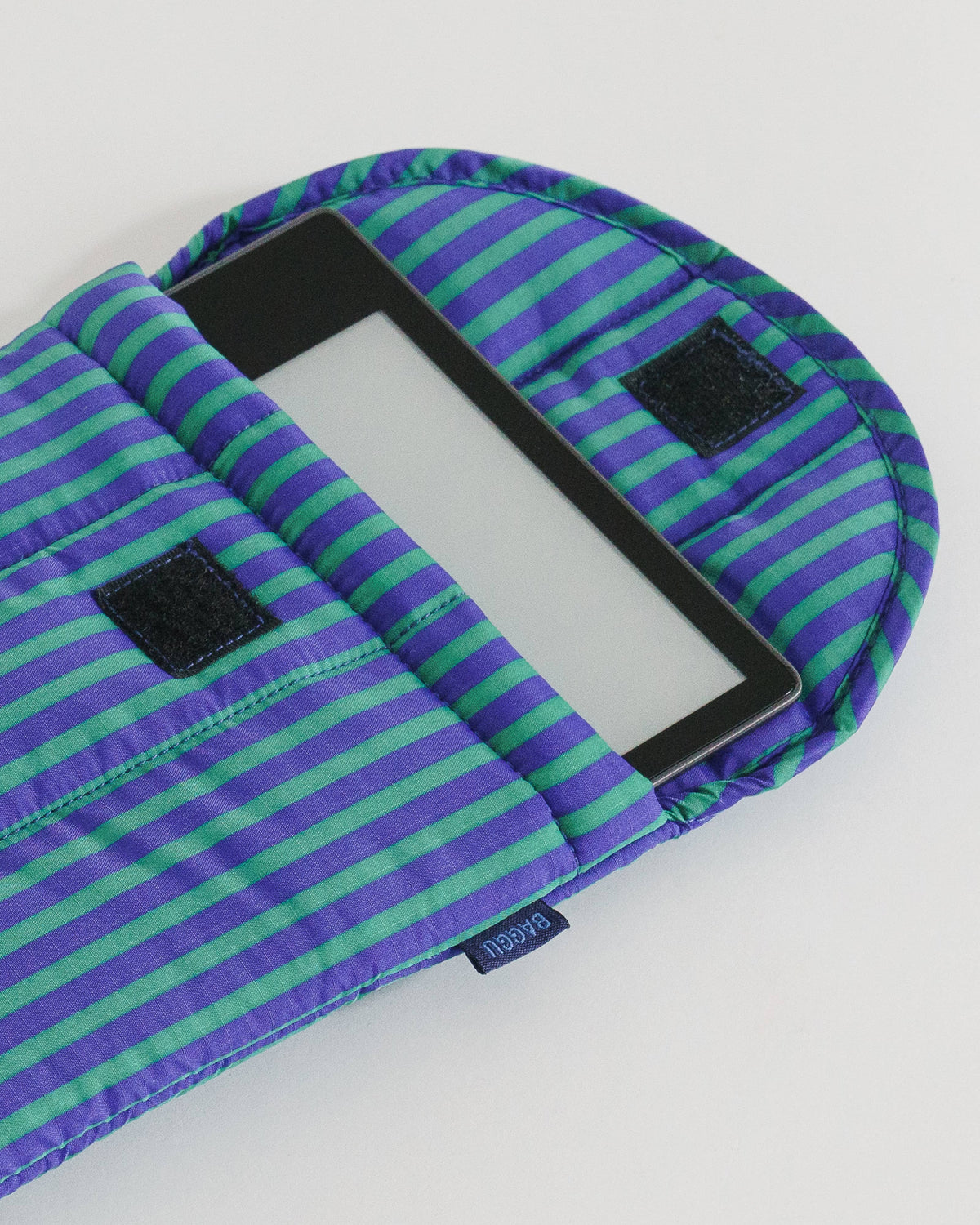 Puffy Tablet Sleeve 8" - Cobalt and Jade Stripe