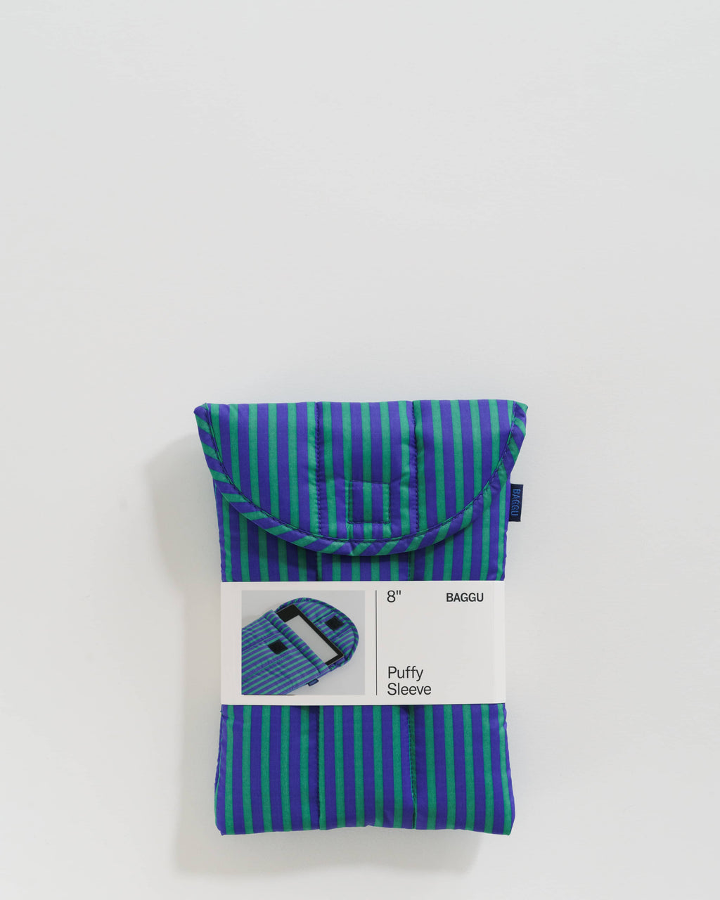 Puffy Tablet Sleeve 8" - Cobalt and Jade Stripe
