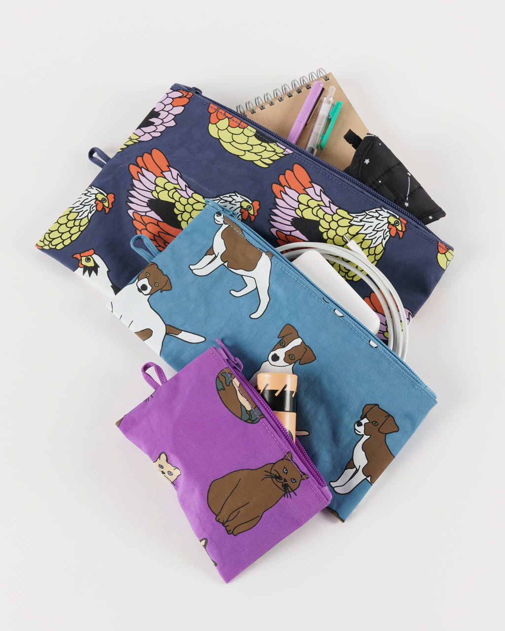 Flat Pouch Set - Garden Pets