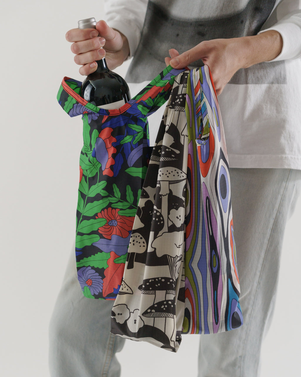 Wine Baggu Set of 3 - Forest Floor