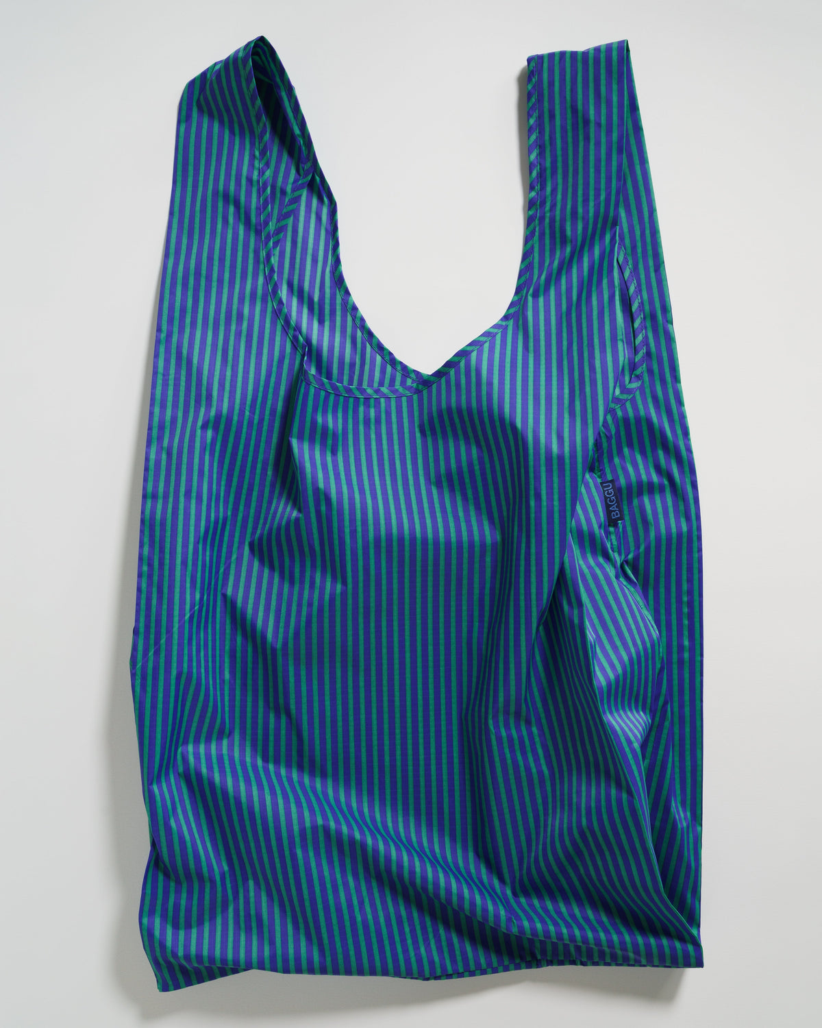 Big Baggu - Cobalt and Jade Stripe