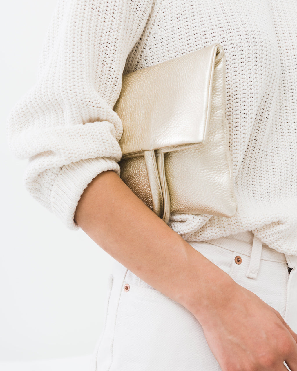 Mini Flat Tote - Platinum
