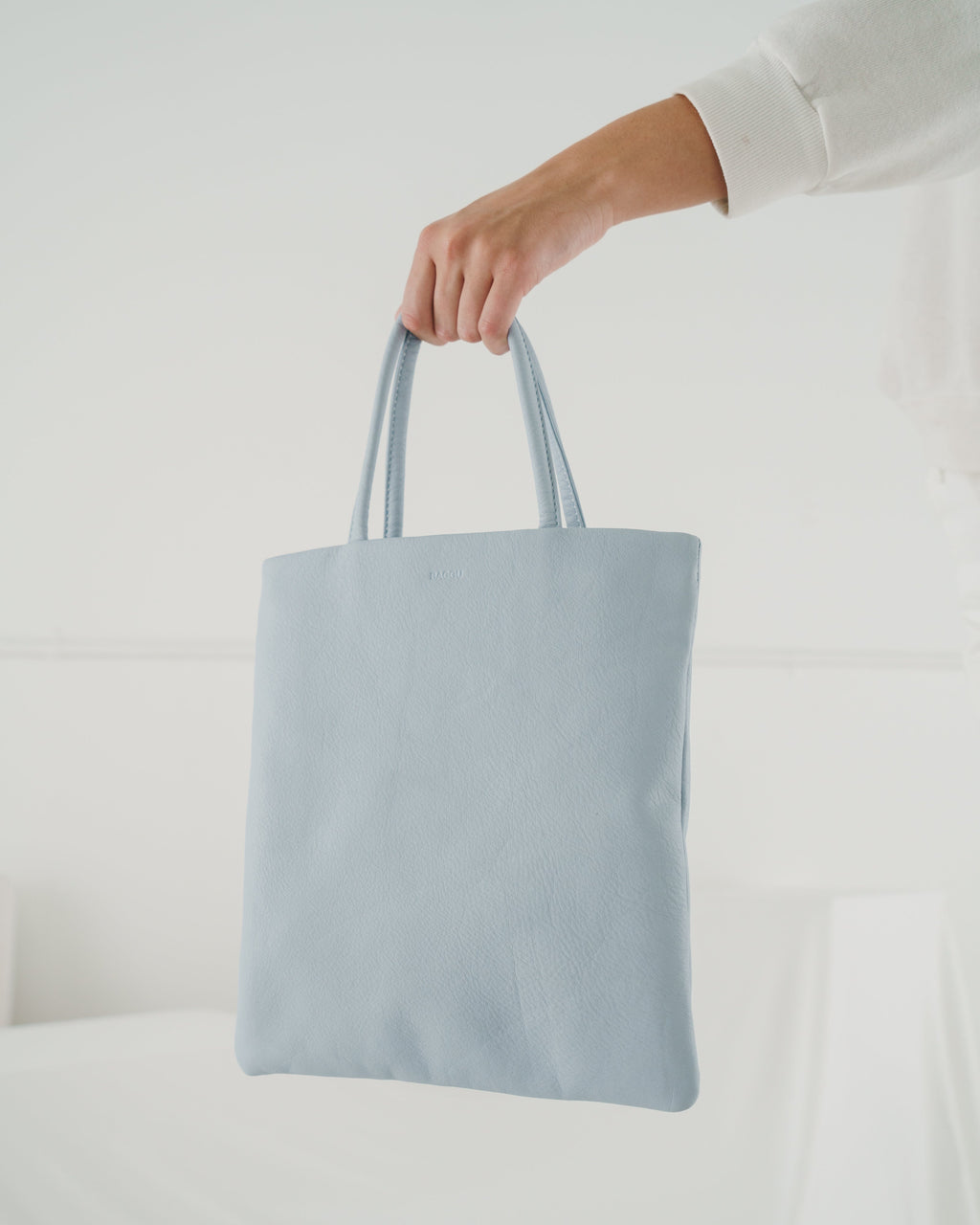 Mini Flat Tote - Soft Blue