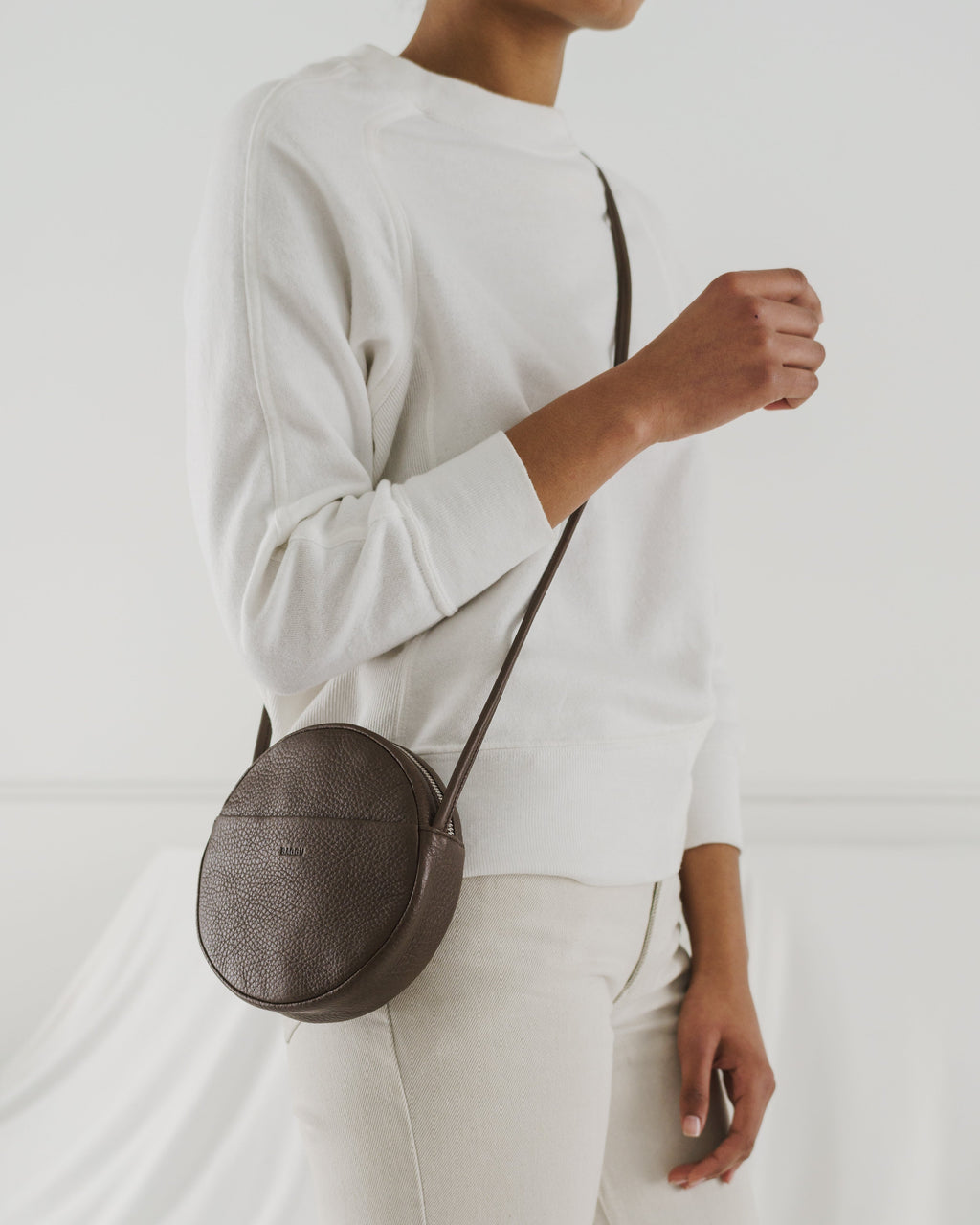 Soft Mini Circle Purse - Chocolate