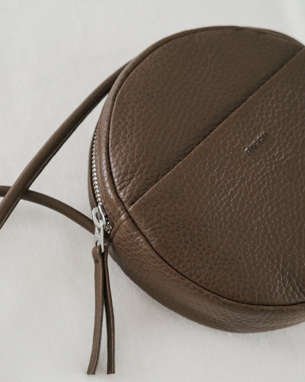 Soft Mini Circle Purse - Chocolate