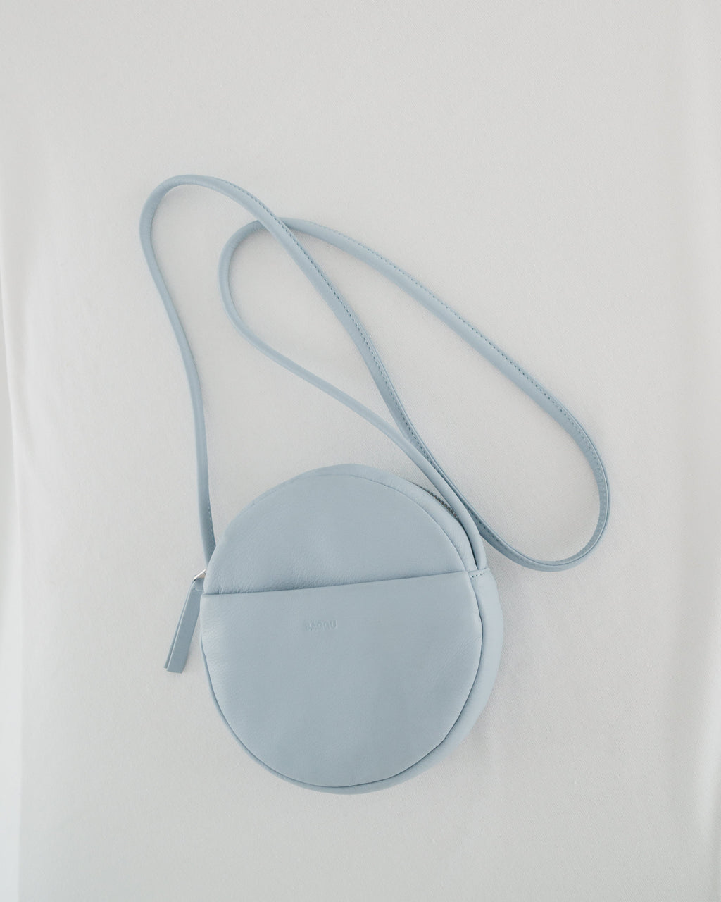 Soft Mini Circle Purse - Soft Blue