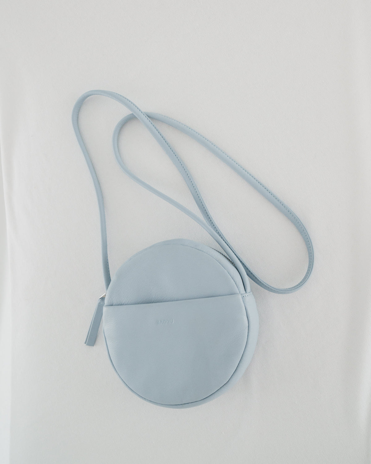 Soft Mini Circle Purse - Soft Blue