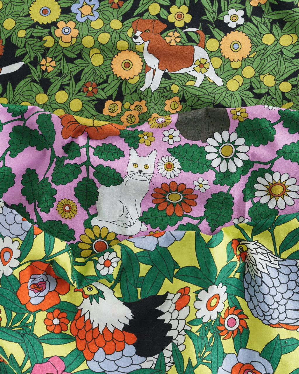 Reusable Cloth Set - Garden Pets