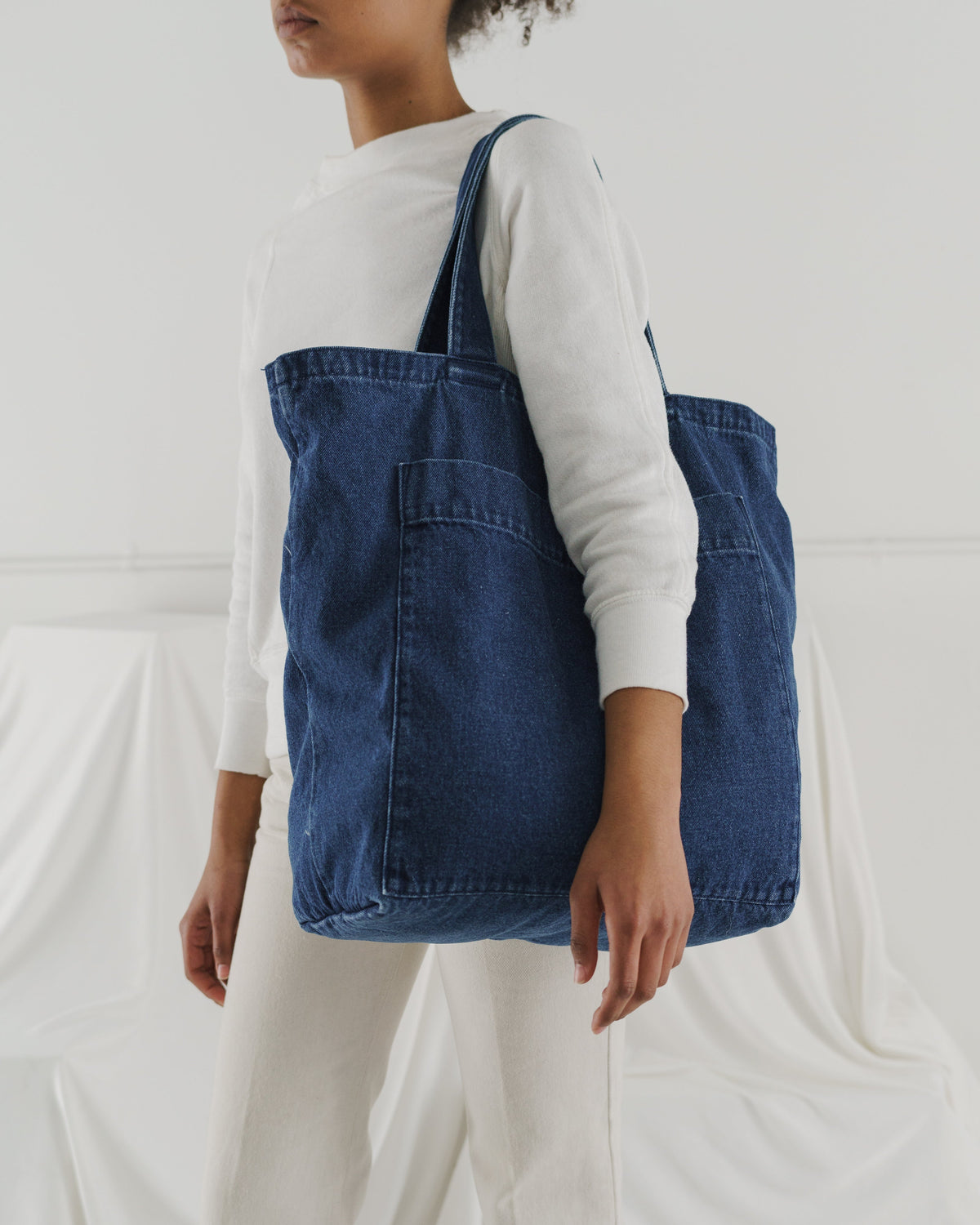 Giant Pocket Tote - Dark Denim