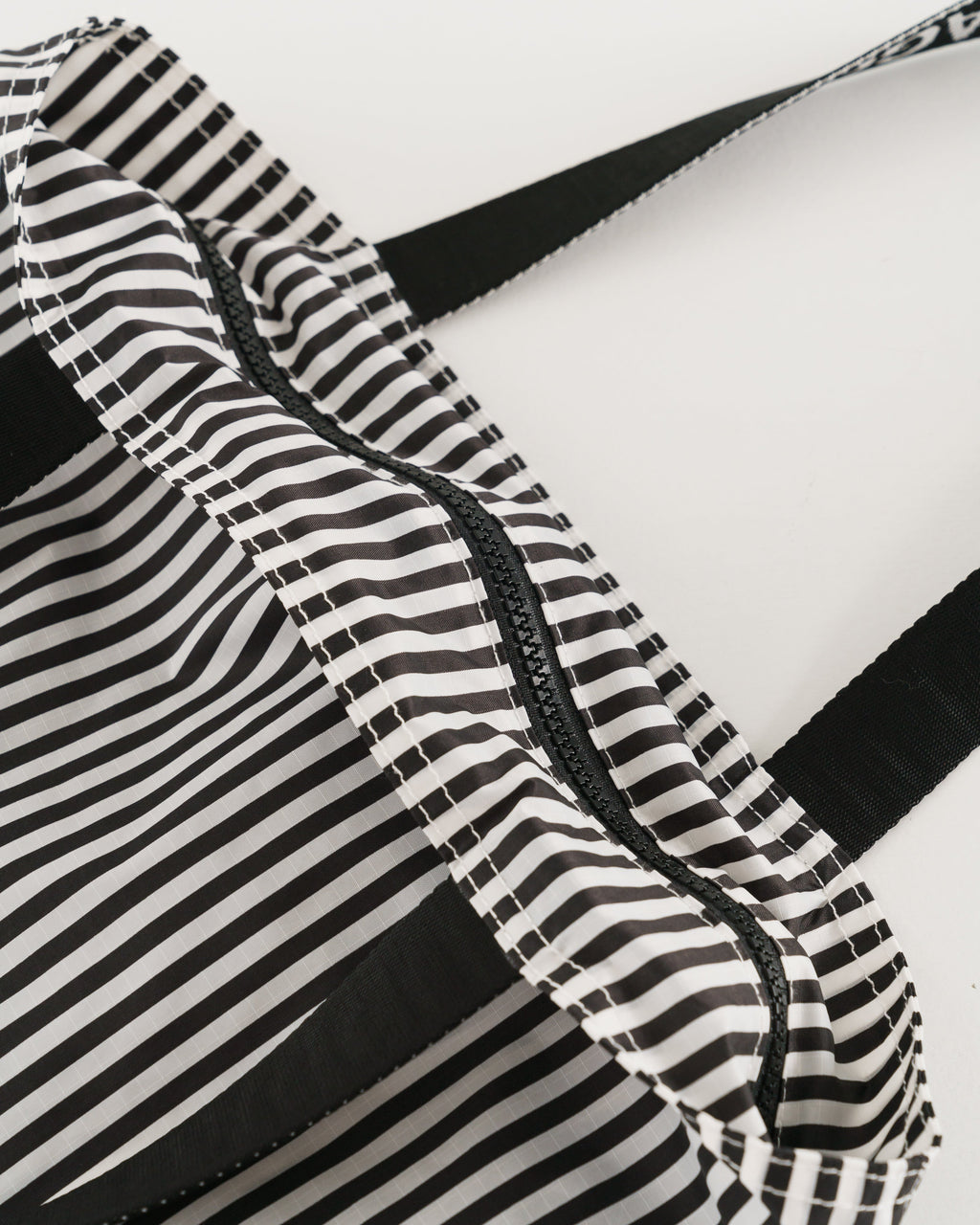 Ripstop Tote - Black and White Stripe