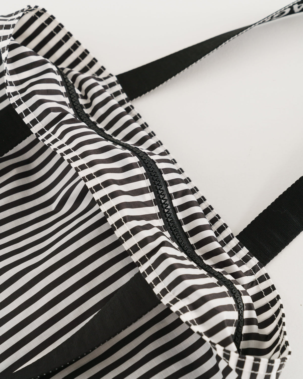 Ripstop Tote - Black and White Stripe