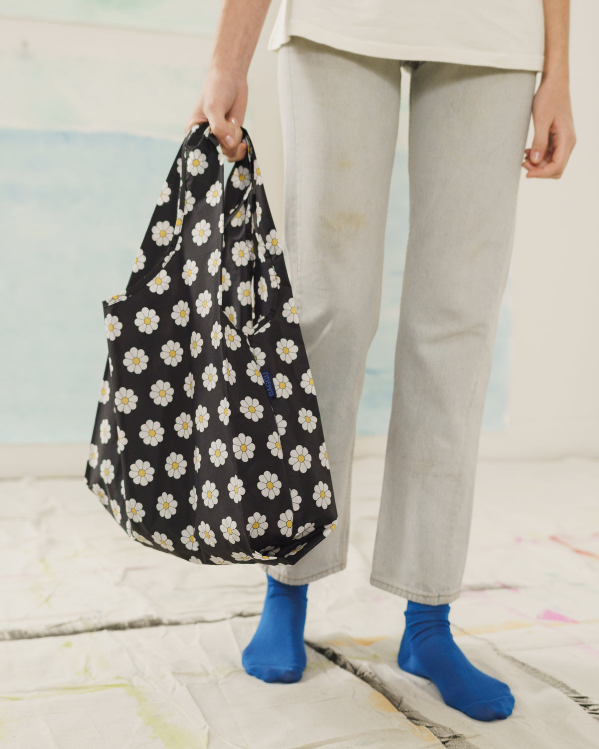 Standard Baggu - Black Daisy