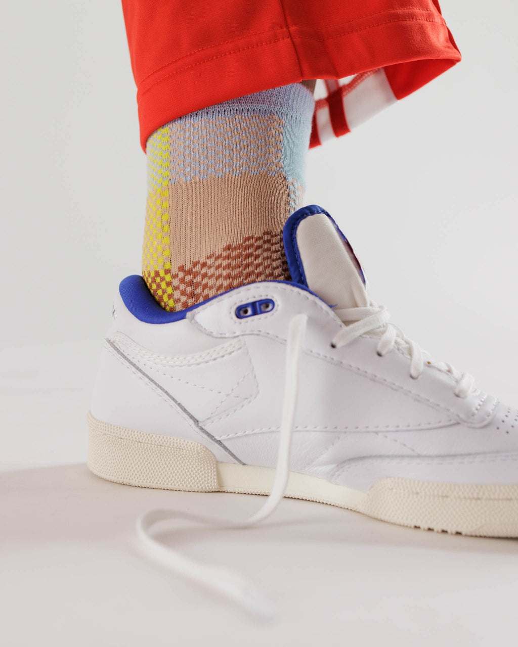 Crew Sock - Blue Madras