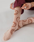 Crew Sock - Peach Happy