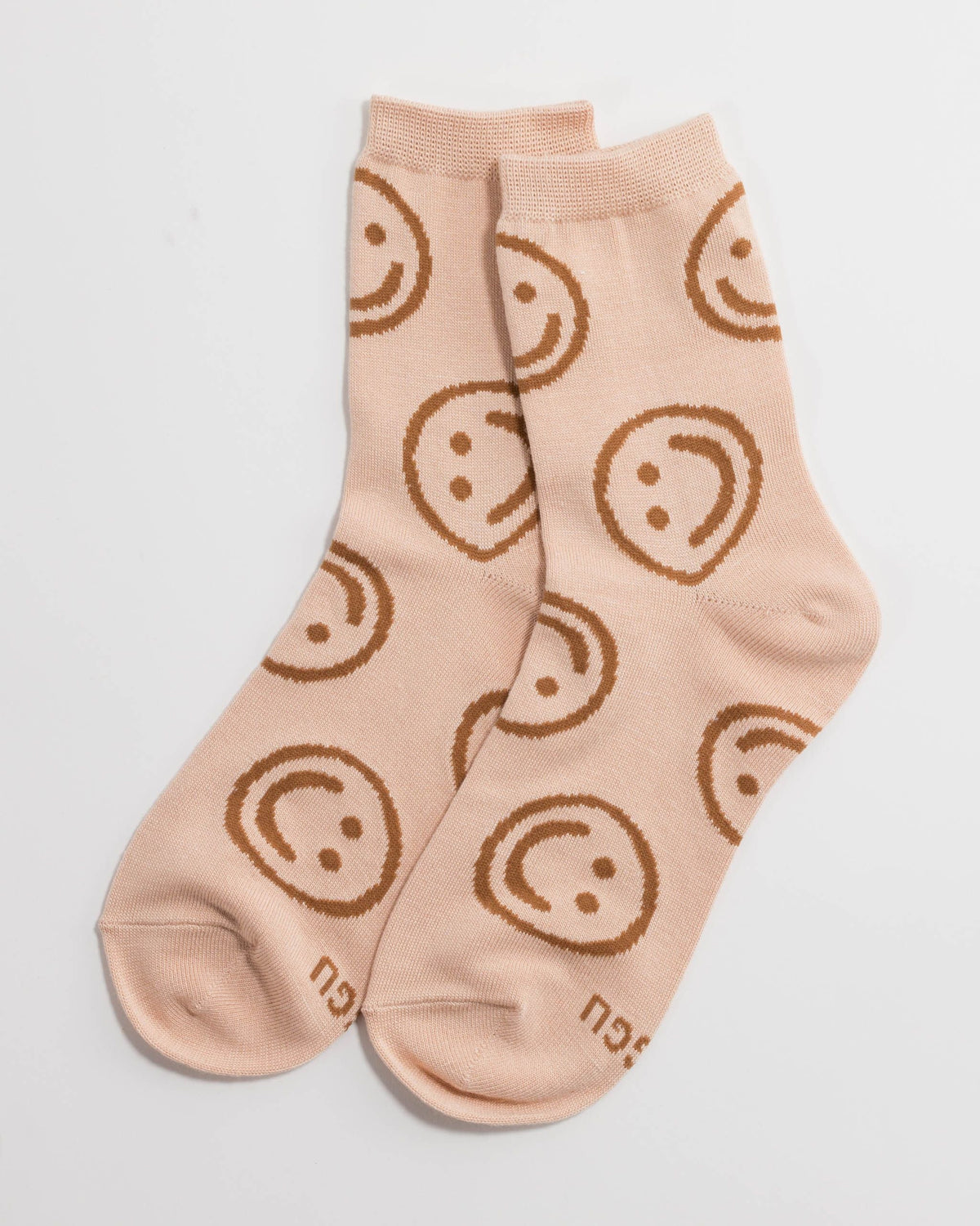 Crew Sock - Peach Happy