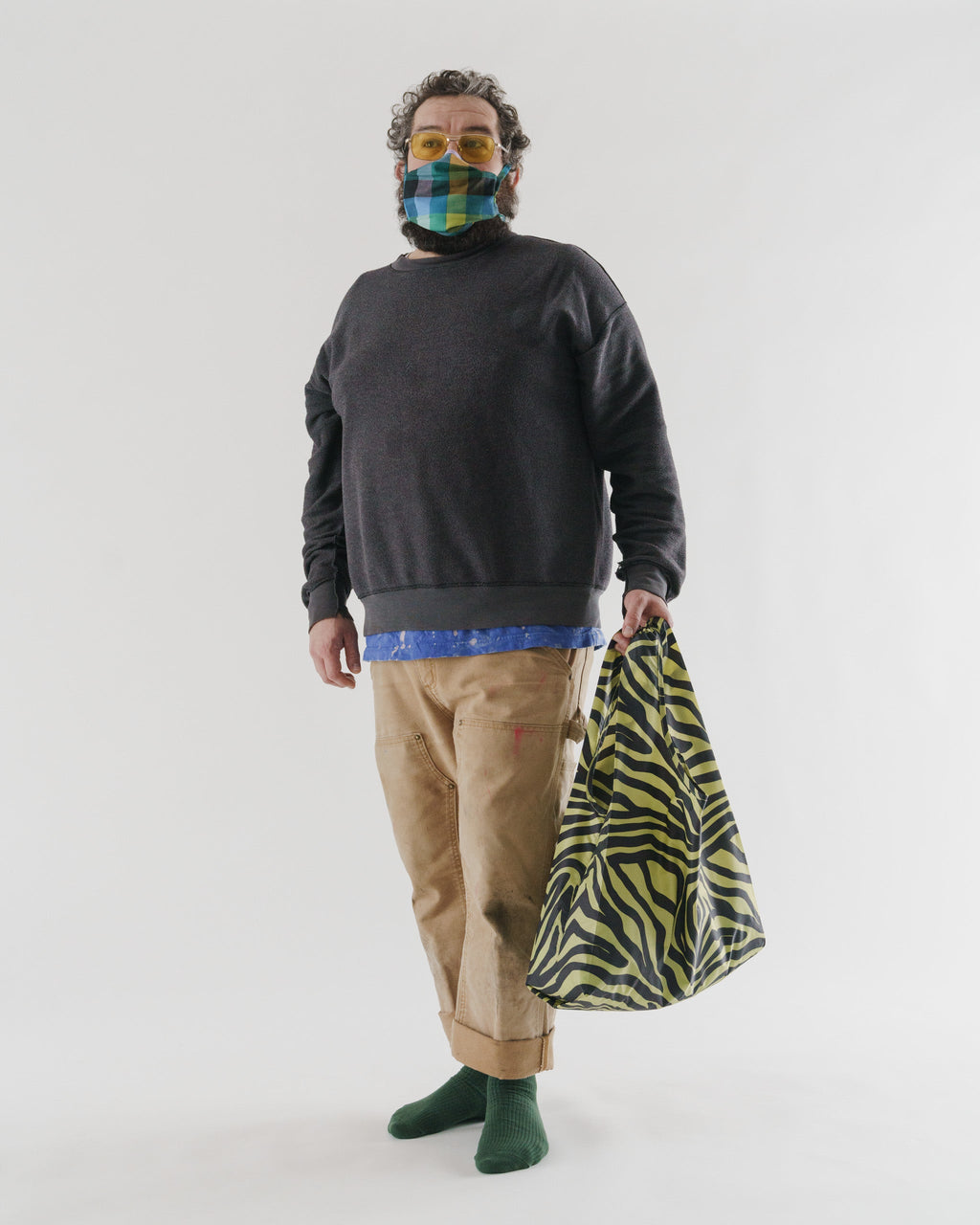 Standard Baggu - Olive Zebra