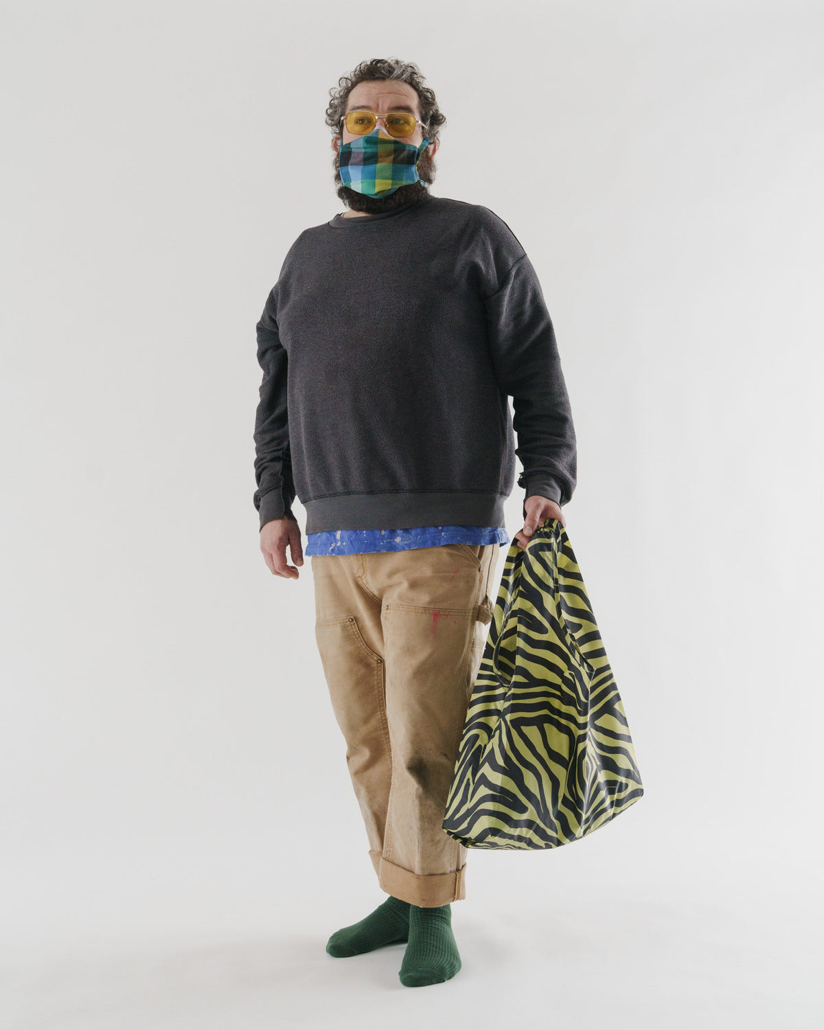 Standard Baggu - Olive Zebra