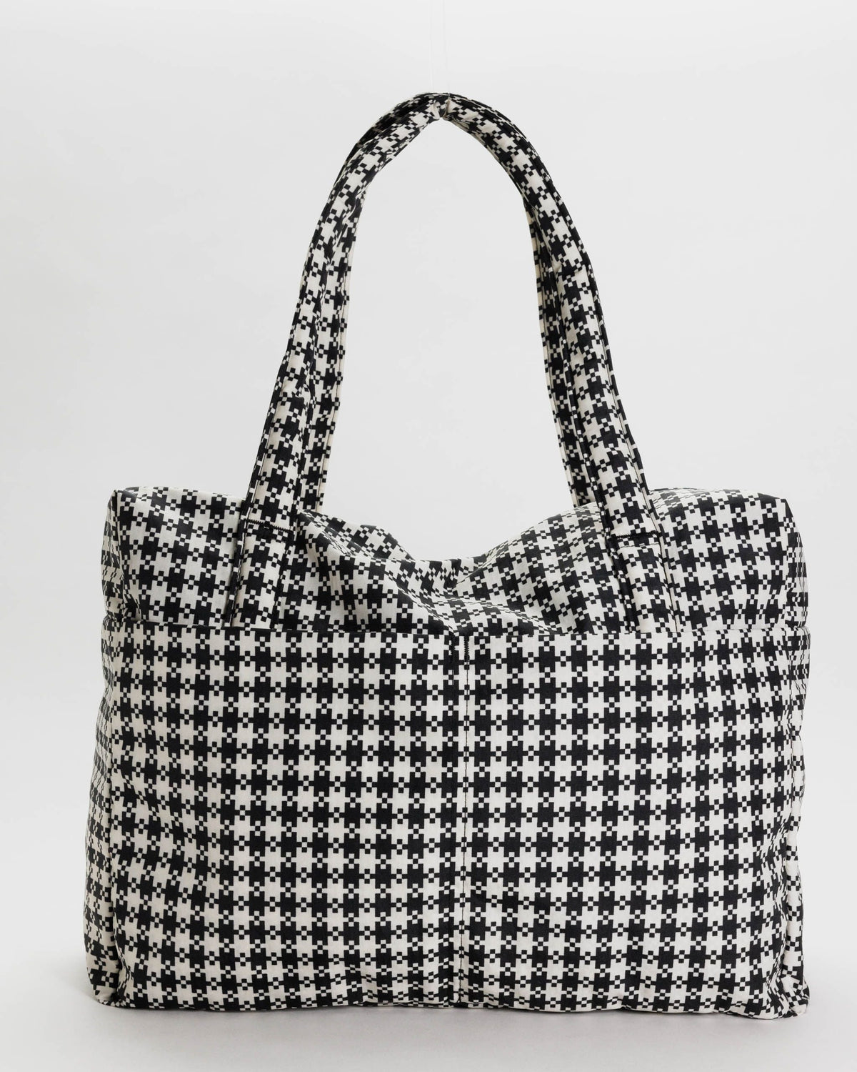 Cloud Carry-on - Black & White Pixel Gingham