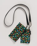 Lanyard Pouch Set - Black Calico Floral