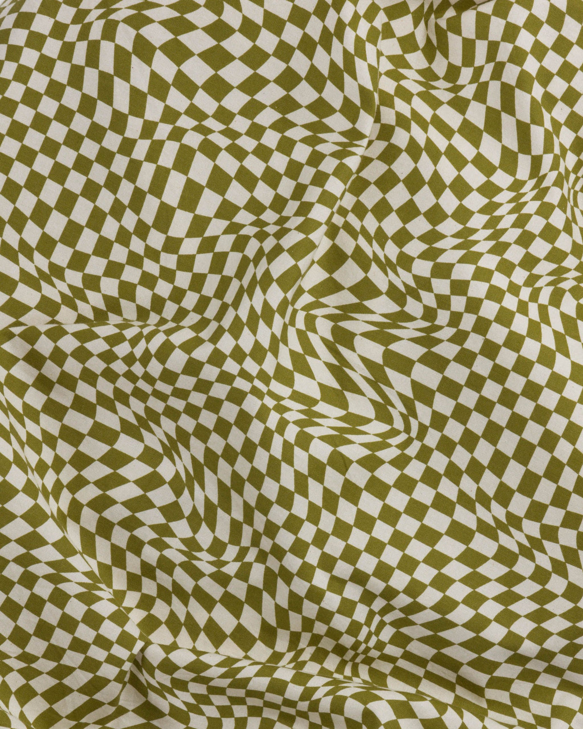 Pillow Case Set of 2 - Moss Trippy Checker