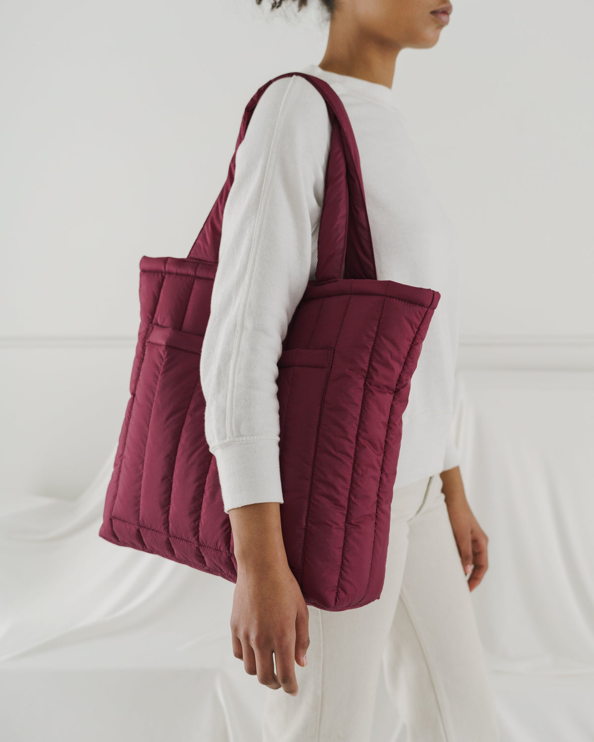 Puffy Tote - Cranberry