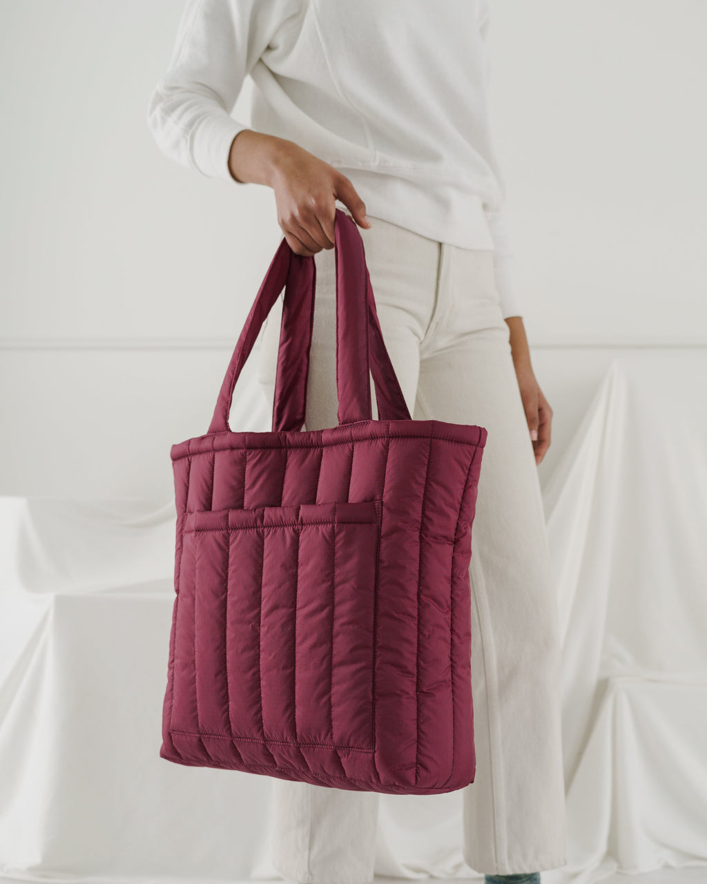 Puffy Tote - Cranberry