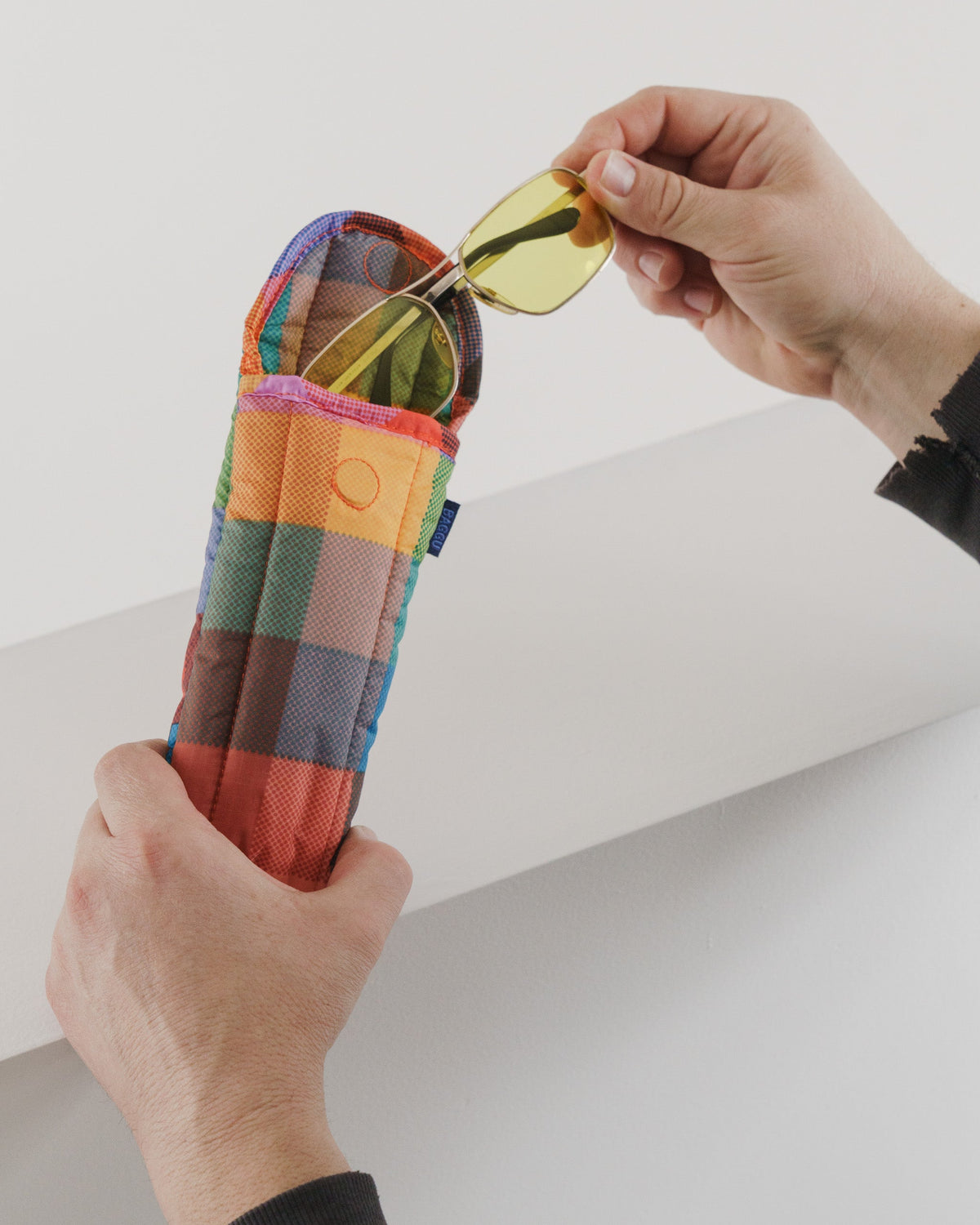 Puffy Glasses Sleeve - Madras No. 1