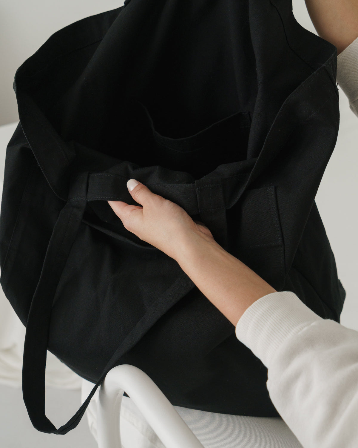 Giant Pocket Tote - Black