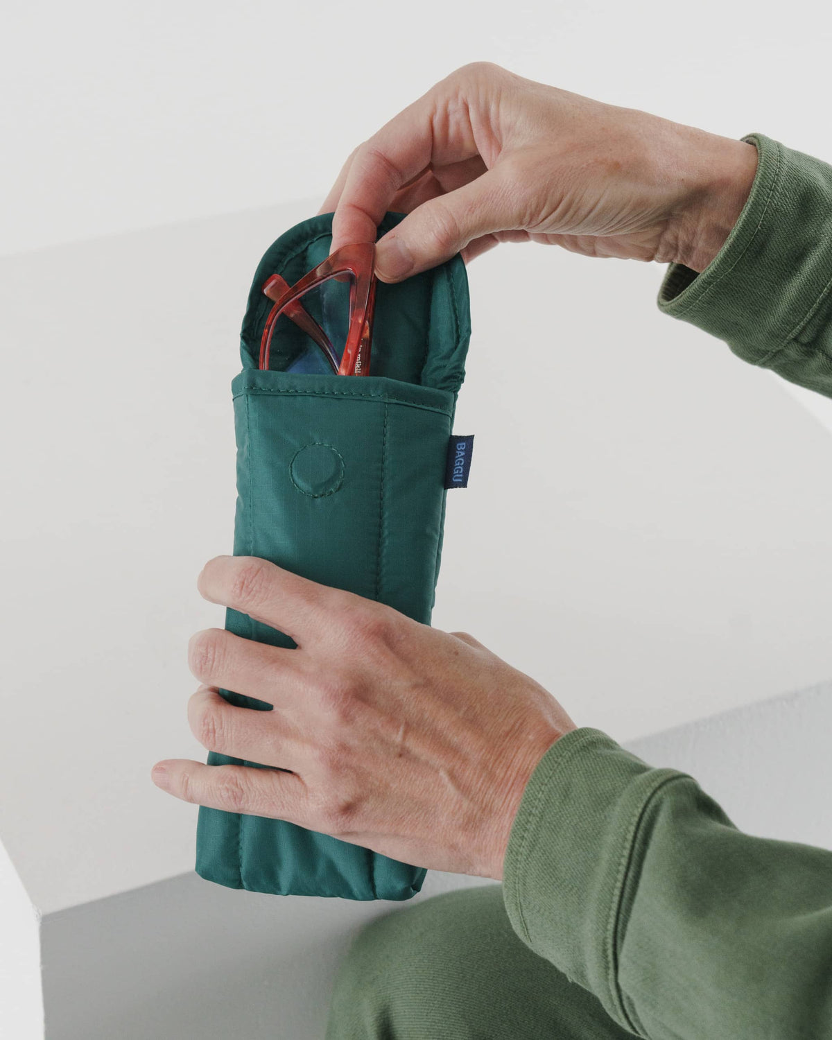 Puffy Glasses Sleeve - Malachite