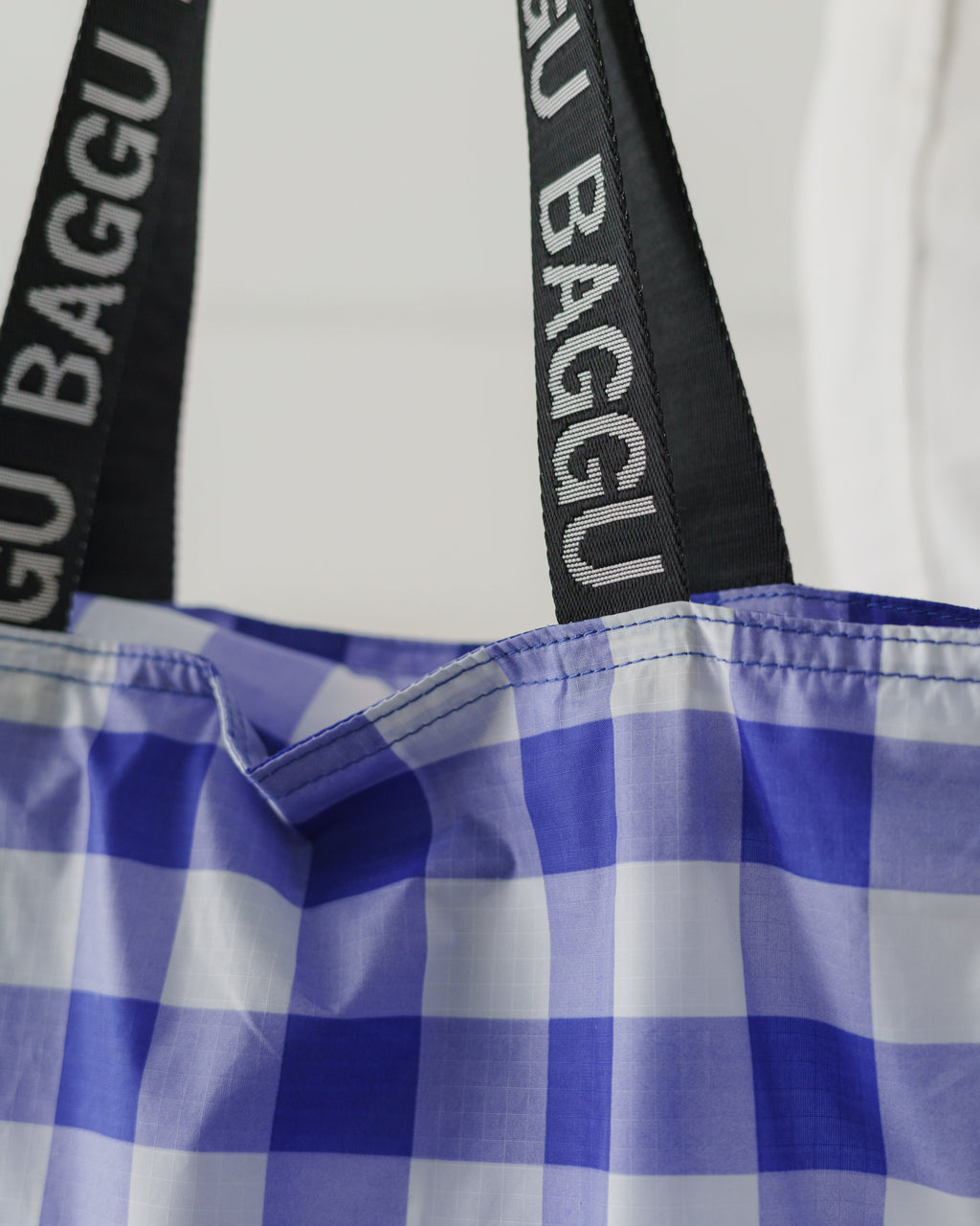 Ripstop Tote - Big Check Blue