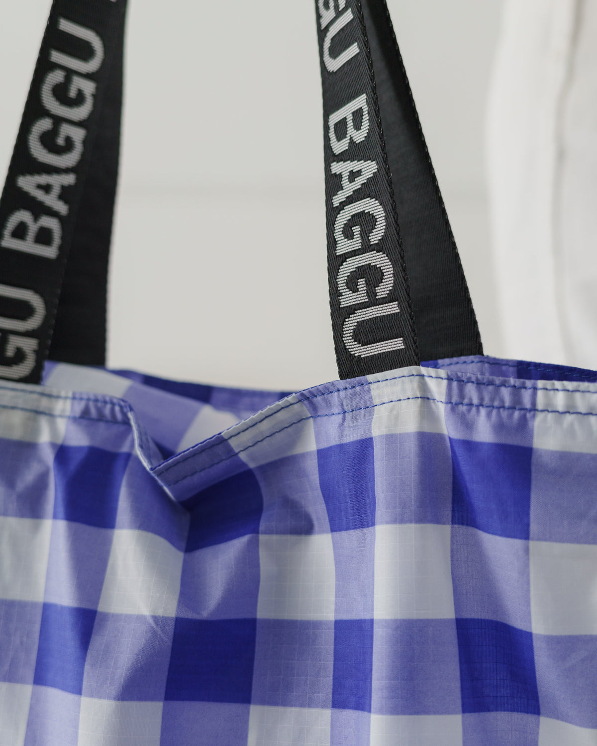 Ripstop Tote - Big Check Blue