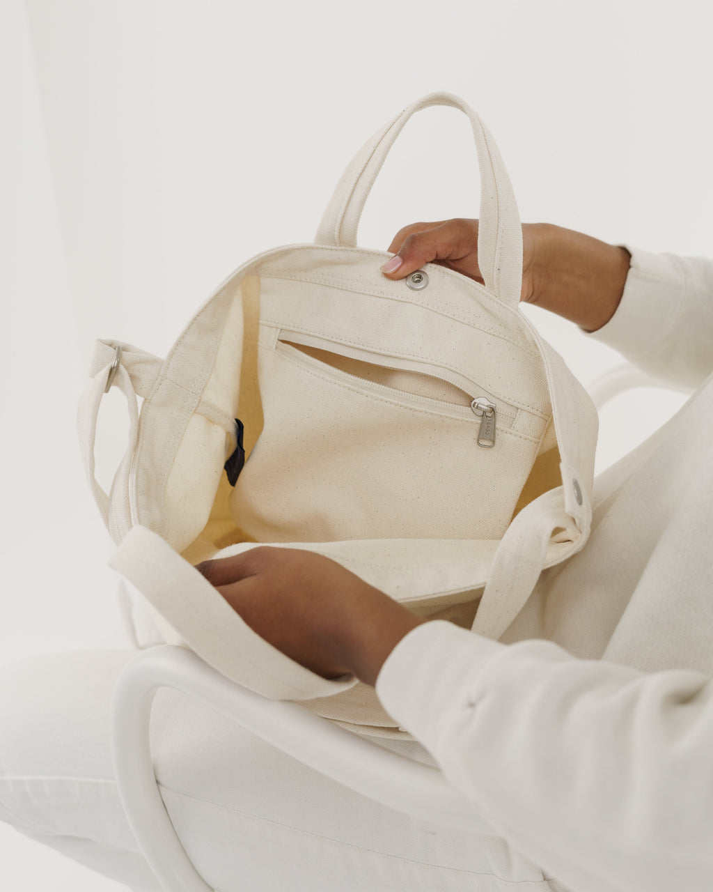 Horizontal Duck Bag - Natural Canvas &nbsp;
