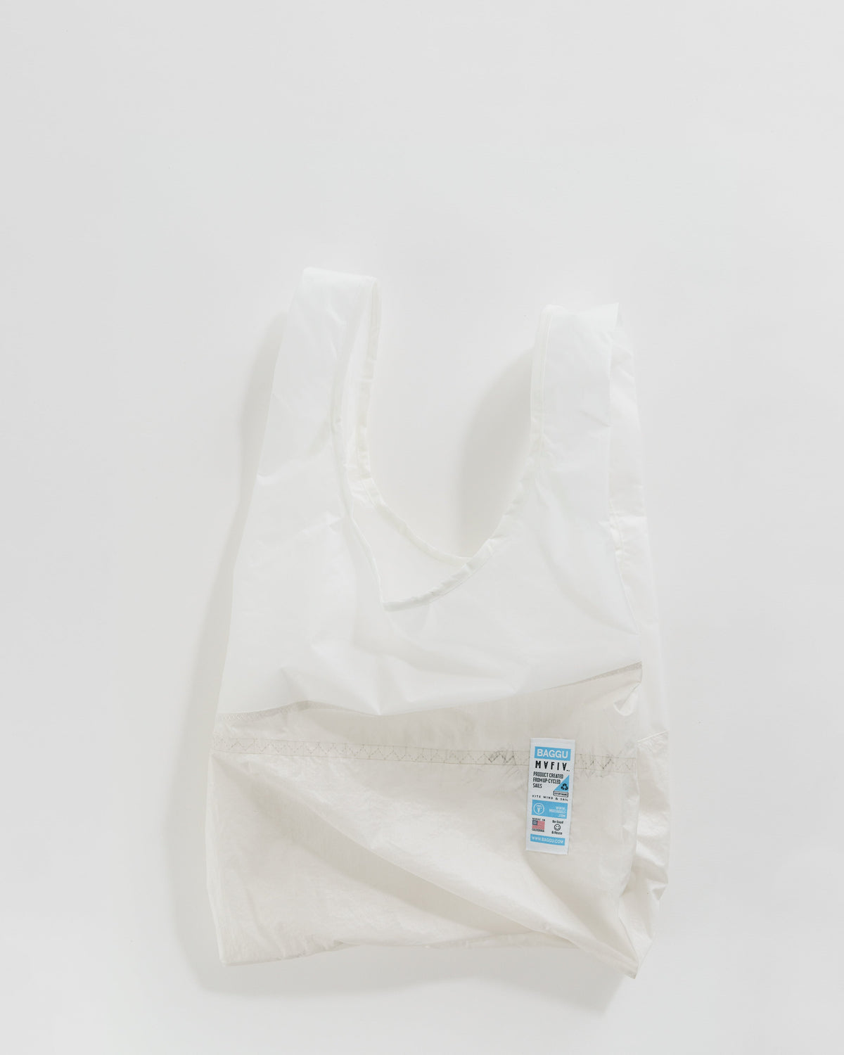 Upcycled Baggu - White Sail