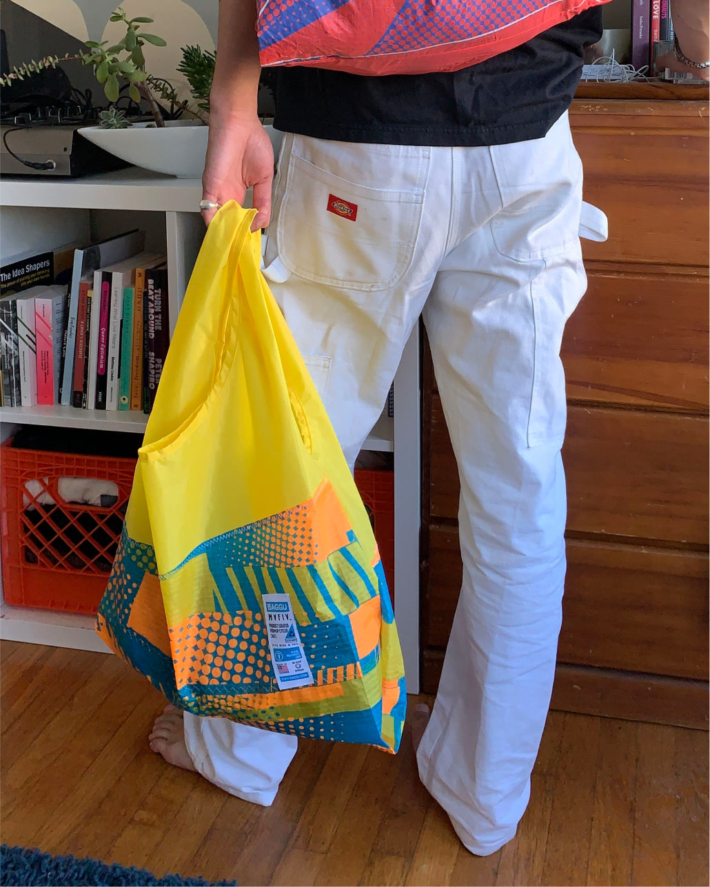 Upcycled Baggu - Yellow Sail