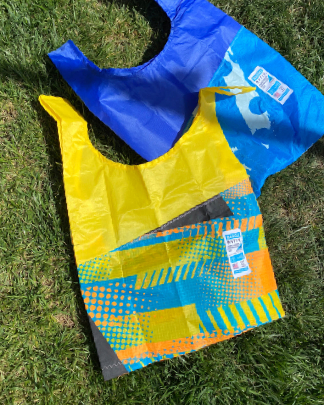 Upcycled Baggu - Yellow Sail